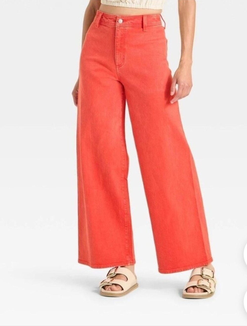 Universal Thread Coral-Red Wide Leg Jeans